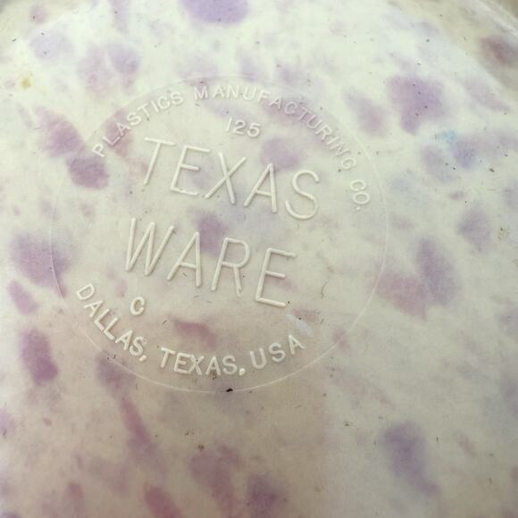 Vintage Texas Ware Melmac Confetti Splatter Mixing Bowl #118 9 3/4" Peach Cream - Picture 6 of 7